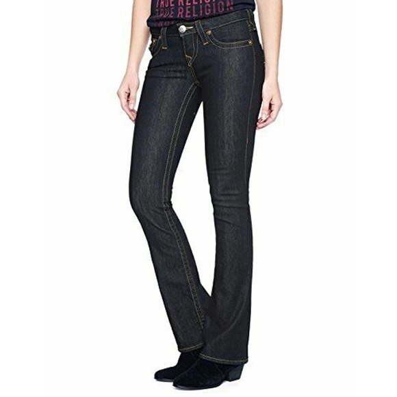 True Religion Women's Hand Picked Bootcut Stretch Jeans in Body Rinse - Picture 2 of 4